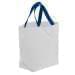 USA Made Poly Convention Expo Tote Bags, White-Royal Blue, 2BAD31UA33