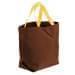 USA Made Canvas Grocery Tote Bags, Brown-Gold, 2BAD31UAA5