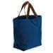 USA Made Canvas Grocery Tote Bags, Navy-Brown, 2BAD31UACS