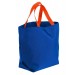 USA Made Canvas Grocery Tote Bags, Royal Blue-Orange, 2BAD31UAF0