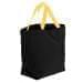 USA Made Canvas Grocery Tote Bags, Black-Gold, 2BAD31UAH5