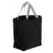 USA Made Canvas Grocery Tote Bags, Black-Grey, 2BAD31UAHU