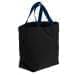 USA Made Canvas Grocery Tote Bags, Black-Navy, 2BAD31UAHZ