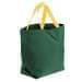 USA Made Canvas Grocery Tote Bags, Hunter Green-Gold, 2BAD31UAI5