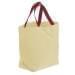 USA Made Canvas Grocery Tote Bags, Natural-Burgundy, 2BAD31UAKE
