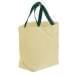 USA Made Canvas Grocery Tote Bags, Natural-Hunter Green, 2BAD31UAKV