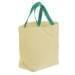 USA Made Canvas Grocery Tote Bags, Natural-Kelly Green, 2BAD31UAKW