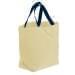 USA Made Canvas Grocery Tote Bags, Natural-Navy, 2BAD31UAKZ