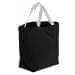 USA Made Poly Convention Expo Tote Bags, Black-White, 2BAD31UAO4