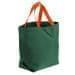 USA Made Poly Convention Expo Tote Bags, Hunter Green-Orange, 2BAD31UAS0