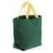 USA Made Poly Convention Expo Tote Bags, Hunter Green-Gold, 2BAD31UAS5