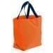USA Made Poly Convention Expo Tote Bags, Orange-Navy, 2BAD31UAXZ