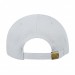 USA-made 5L White-Black Chino baseball cap, back view, manufactured in Newark NJ