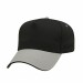 USA-made 5L Black-Light Gray Chino baseball cap, 3q view, manufactured in Newark NJ