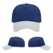 USA-made 5L Royal Blue-White Chino baseball cap, virtual view, manufactured in Newark NJ