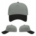USA-made 5L Light Gray-Black Chino baseball cap, virtual view, manufactured in Newark NJ
