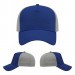 USA-made 5L Royal Blue-Light Gray Chino baseball cap, virtual view, manufactured in Newark NJ