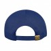 USA-made 5L White-Royal Blue Chino baseball cap, back view, manufactured in Newark NJ