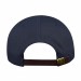 USA-made 5L Navy Chino baseball cap, back view, manufactured in Newark NJ