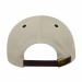 USA-made 5L Putty-Black Chino baseball cap, back view, manufactured in Newark NJ