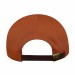 USA-made 5L Navy-Orange Chino baseball cap, back view, manufactured in Newark NJ