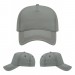 USA-made 5L Light Gray-Red Chino baseball cap, virtual view, manufactured in Newark NJ