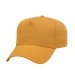 USA-made 5L Athletic Gold Chino baseball cap, 3q view, manufactured in Newark NJ