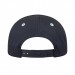 USA-made 5L Dark Gray-White Chino baseball cap, back view, manufactured in Newark NJ