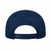 USA-made 5L White-Navy Chino baseball cap, back view, manufactured in Newark NJ