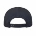 USA-made 5L Dark Gray-White Chino baseball cap, back view, manufactured in Newark NJ