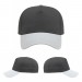 USA-made 5L Dark Gray-White Chino baseball cap, virtual view, manufactured in Newark NJ