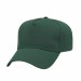 USA-made 5L Hunter Green Chino baseball cap, 3q view, manufactured in Newark NJ