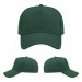 USA-made 5L Hunter Green Chino baseball cap, virtual view, manufactured in Newark NJ