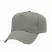USA-made 5L Light Gray Chino baseball cap, 3q view, manufactured in Newark NJ