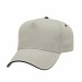USA-made 5L Putty-Black Chino baseball cap, 3q view, manufactured in Newark NJ