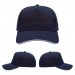 USA-made 5S Navy-White Chino baseball cap, virtual view, manufactured in Newark NJ