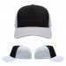 USA-made 5S Black-White Chino baseball cap, virtual view, manufactured in Newark NJ