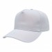 USA-made 5S White Chino baseball cap, 3q view, manufactured in Newark NJ