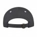 USA-made 5L Dark Gray-White Brushed Denim baseball cap, back view, manufactured in Newark NJ