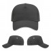 USA-made 5L Dark Gray-White Brushed Denim baseball cap, virtual view, manufactured in Newark NJ