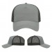 USA-made 5L Light Gray-Black Chino baseball cap, virtual view, manufactured in Newark NJ