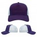 USA-made 5S Purple-White Chino baseball cap, virtual view, manufactured in Newark NJ