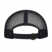 USA-made 5S Putty-Black Chino baseball cap, back view, manufactured in Newark NJ