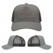 USA-made 5S Light Gray-Black Chino baseball cap, virtual view, manufactured in Newark NJ