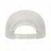 USA-made 5L White-Black Cotton Duck baseball cap, back view, manufactured in Newark NJ