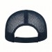 USA-made 5S White-Navy Polycotton Twill baseball cap, back view, manufactured in Newark NJ