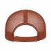 USA-made 5S Dark Gray-Orange Polycotton Twill baseball cap, back view, manufactured in Newark NJ