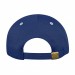 USA-made 5L Royal Blue-White Polycotton Twill baseball cap, back view, manufactured in Newark NJ
