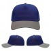USA-made 5S Royal Blue-Light Gray Polycotton Twill baseball cap, virtual view, manufactured in Newark NJ