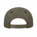 USA-made 5S Khaki-Black Polycotton Twill baseball cap, back view, manufactured in Newark NJ
